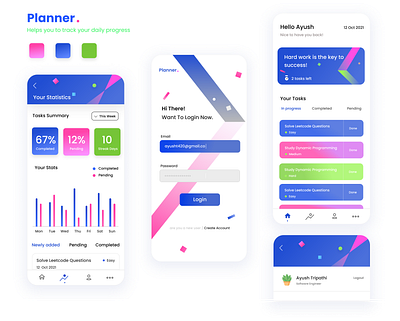 Planner: Task Planning Application branding design logo ui