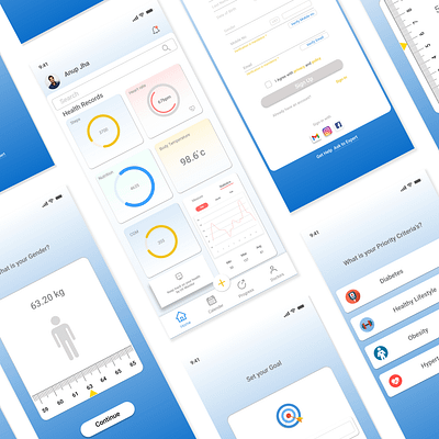 Health Care system app design design system experience design figma graphic design health care app interface interface design mockups product design system ui