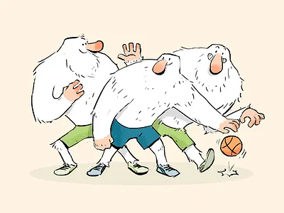Yeti basketball basketball children book illustration illustration yeti