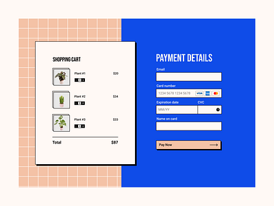 DailyUI 002 - Credit Card Checkout checkout credit card dailyui design desktop figma purchase ui