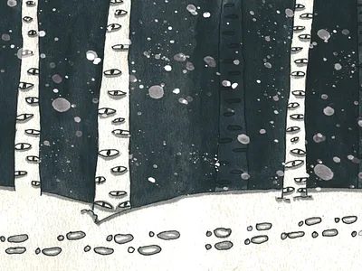 A Snowing Day cartoon illustration childrens illustration digital painting hand illustration painting photoshop snowing watercolor winter