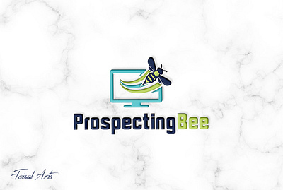 Prospecting Bee Logo Design branding faisalart faisalarts graphic design logo