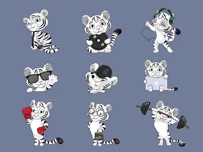 Illustration of a white tiger illustration tiger vector
