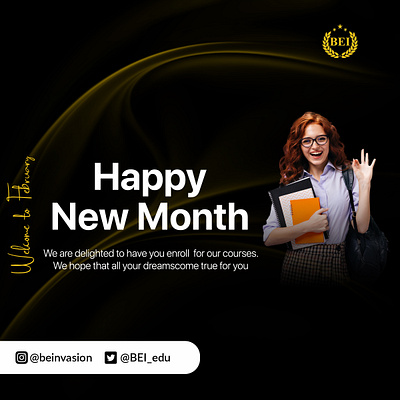 Happy New Month advertisement branding graphic design photoshop