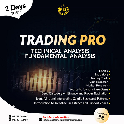 Trading Pro Course Outline advertisement blockchain branding graphic design