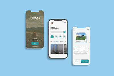 Tourism Application UI/UX Design app design branding design graphic design illustration logo mobile app ui design tourist application ui tourist ui app ui
