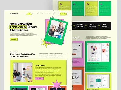 Digital Agency Landing Page Design agency agency landing page agency webiste landing page design retro ui retro website uidesign uiux design ux design web design website design