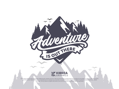 Adventure is out there adventure logo branding camping logo colorful logo design dribbble illustration logo minimalist modern logo mountain mountain logo ui vector