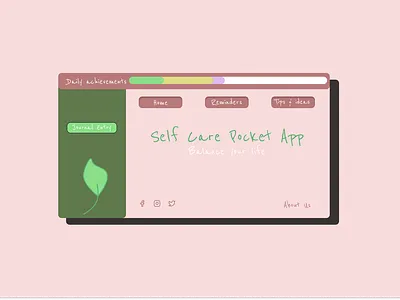 Self Care Pocket App Design app branding design figma graphic design illustration logo protoype self care typography vector your health