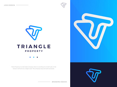 TRIANGLE PROPERTY Logo Design brand identity branding business logo construction creative design graphic design logo minimal logo minimalist modern professional property logo real estate logo trends triangle logo trypography type logo typography vector