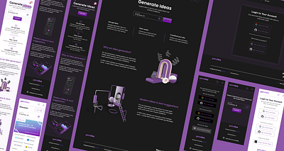 GenIdea - Generate App Ideas with AI 3d ai app artificial intelligence blender blockchain branding design illustration openai saas startup ui ux website