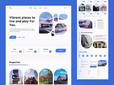 Russian Real Estate Web Landing Page (English Version) agent appartment corporate home home page house housing landing page modern property real estate real estate agent real estate design real estate life realestate realtor sakib ui web website