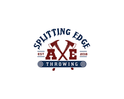 Axe throwing branding design illustration logo ui