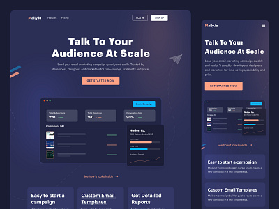 Maily - Website Design business design designer email email template homepage landing landingpage mail saas saas landing ui ui ux uidesign web web design webflow website