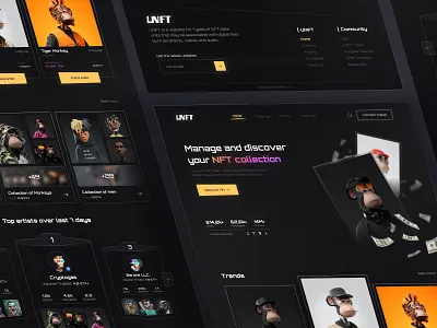 NFT website design ✨ dark design nft nft design nft website ui ui ux user interface webdesign website