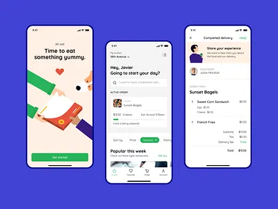 Foodie - Mobile UI Kit ⭐️ app clean components design figma food kit mobile ui uidesign ux uxdesign