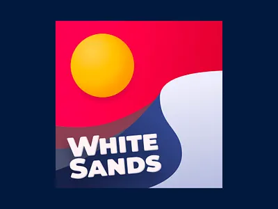 TM Lagoon • White Sands colorful cover desert dune evening geometric journey lagoon lines music poster sand sky song soundtrack square sun sunset trackmania travel