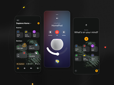 Smart Home mobile app design app design device electronics home automation interaction design ios light mobile scenes smart devices smart home smartapp ui uidesign ux uxdesign uxuidesign