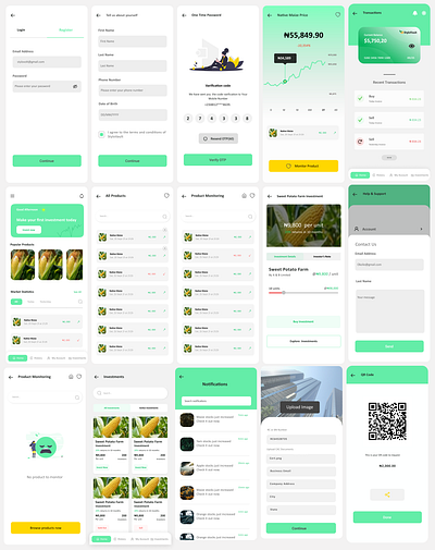 Agricultural product app design illustration illustrator ui ux