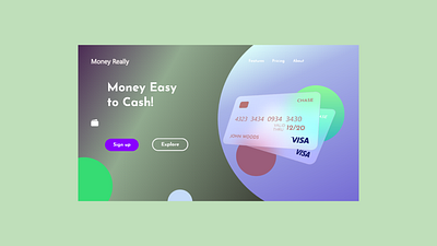 Money Really - landing Page app branding design graphic design illustration logo ui ux
