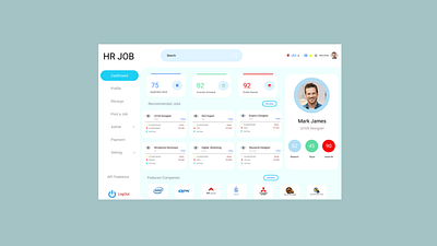 Job Dashboard app branding design graphic design illustration logo typography ui ux vector