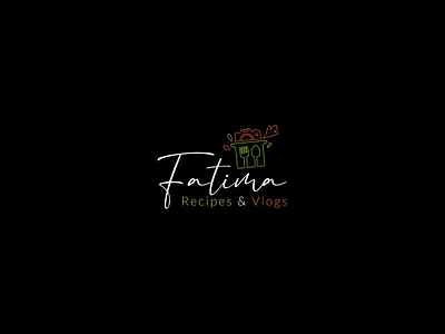 Fatima Recipe & vlog branding design illustration logo mockup typography vector