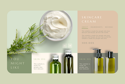 Beauty & skincare website template in canva behance branding bundle canva canva design canva template canva website design landing page landing page template one page website template ui template ux ui ux web ui web ux website website design website template