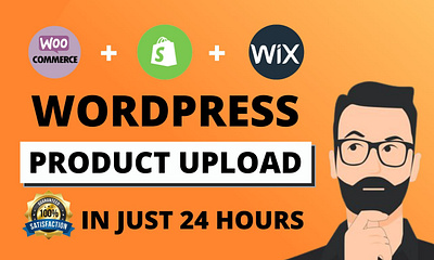 upload products on your shopify or woocommerce store within 24h design elementor pro illustration landing page logo squeeze page web design wordpress customization wordpress developer wordpress website