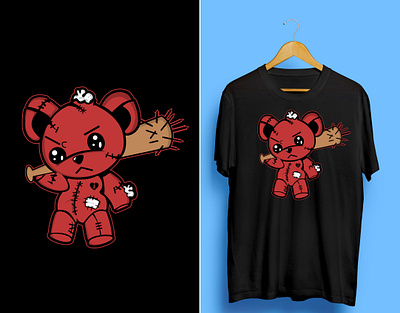 BadAss Teddy T-Shirt Design artwork branding cool design fiverr game gaming graphic design illustration logo shirt shirt design teddy teddy bear tshirt tshirt design upwork vecctor design vector