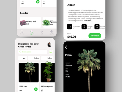 plant shop 3d animation graphic design mobileapps shop ui uiux ux