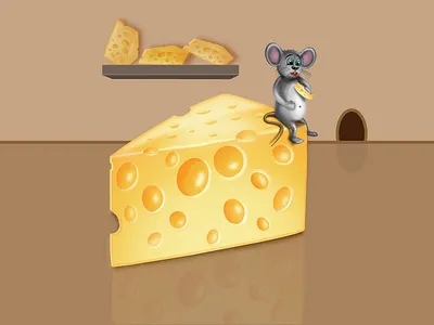 мышка с сыром design graphic design illustration vector
