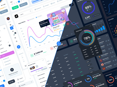 Dark & Light UI Components dashboard builder styleguide ui builder ui cards ui components ui design ui designer ui interface website builder website designer