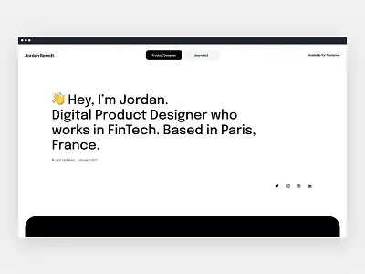 Header | Portfolio 2k22 above the fold clean desktop header landing landingpage minimal page personal portfolio portfolio design portfolio website ui web web design whitespace
