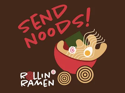 Rollin Ramen branding design graphic design illustration logo vector