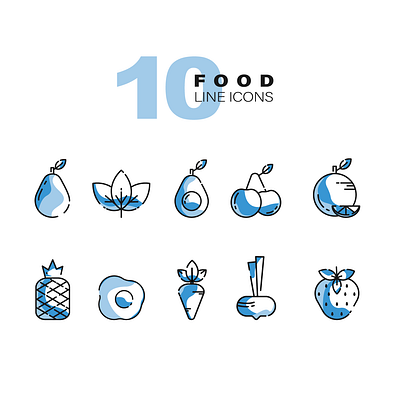 Food line icons art design food graphic design health icons illustration line line icons outline vector web