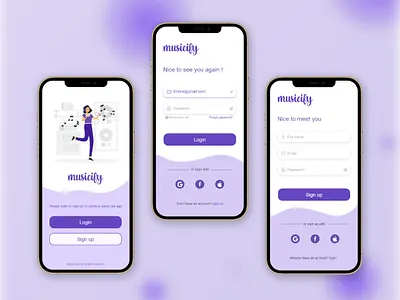 001 Daily ui challenge , sign up/login form 001dailyui adobe xd daily ui 001 dailyui figma login form music app ui musicapp sign in form sign up form ui ui design ui designer ui ux daily design uiux uiux designer user interface designer ux ux designer ux zone