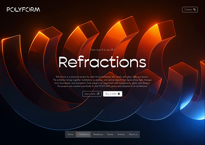 New case study: website for an art space 3drender artwebsite branding contemporaryart creativecoding culturalspace digitalart dribbble exhibitiondesign glassart interactiondesign lightinstallation logoconcept minimaldesign modernart motiondesign uxuidesign visualidentity webdesign webinterface
