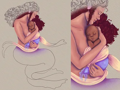 Mother Mermaid illustration mermaid mermay mermay 2021 mother