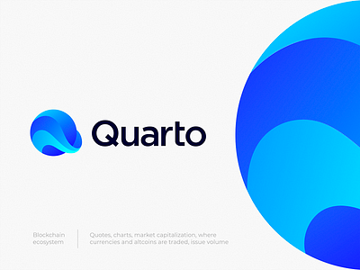 Concept logo Quarto blockchain coin crypto cyrrecn design ecos finance icon letter q logo logodesign logotype money monogram q sign symbol token world