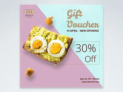 Social media template design branding design food graphic design illustration logo social media vector