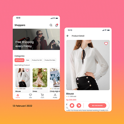 Marketplace App android app android design app clothes fashion home marketplace product detail ui