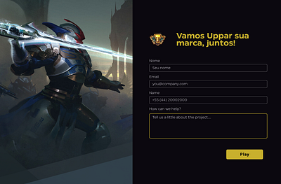 contact form game form game web design
