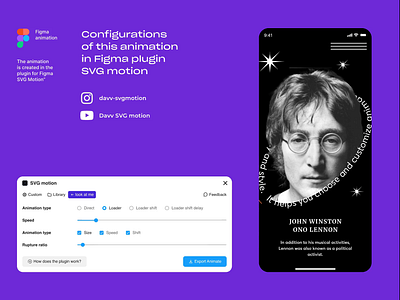 animation figma animation app biography circles design figma john lennon line line animation motion graphics oval photo plugin svg motion trend tutorial ui ux