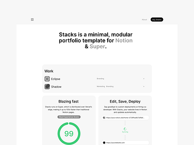 Stacks Homepage branding design ui ux