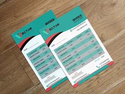 Invoice Design branding design food graphic design illustration invoice design social media vector