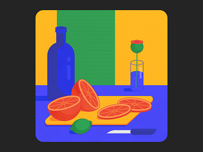 Orange day | Fruit illustration bright colors colorful food illustration colorful illustration contrast colors eating flowers food friut glass healthy life illustration lime orange perfect colors perfect pixel positive colors restaurant illustration ui illustration vector illustration web illustration