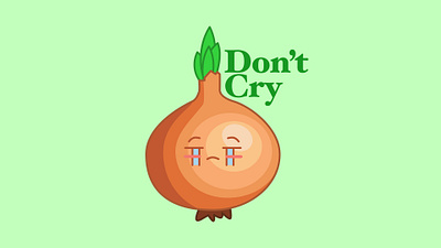 Onion cute design dont cry food graphic design illustration logo onion ui vector