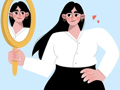 Low self-esteem branding character design commercial illustration design digital art flat illustration illustration