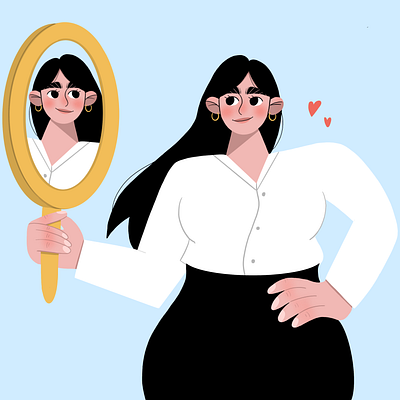 Low self-esteem branding character design commercial illustration design digital art flat illustration illustration
