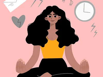 Anxiety branding character design commercial illustration design digital art flat illustration illustration vector